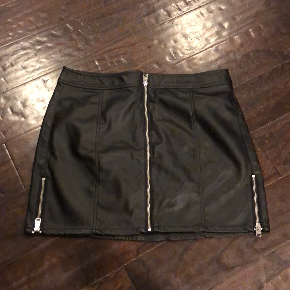 Faux Leather Express Mini Skirt